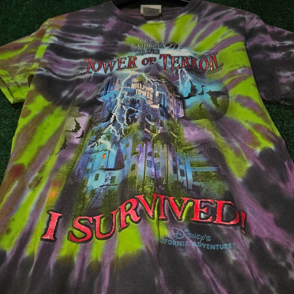 Vintage Disney Tower of Terror Tie Dye Graphic Tee - Picture 3 of 5